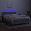 vidaXL &Kappa;&rho;&epsilon;&beta;ά&tau;&iota; Boxspring &mu;&epsilon; &Sigma;&tau;&rho;ώ&mu;&alpha; & LED &Alpha;&nu;.&Gamma;&kappa;&rho;&iota; 140x190&epsilon;&kappa;. &Upsilon;&phi;&alpha;&sigma;&mu;ά&tau;&iota;&nu;&omicron;