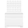 vidaXL Κρεβάτι Boxspring με Στρώμα Λευκό 90x200εκ. από Συνθετικό Δέρμα