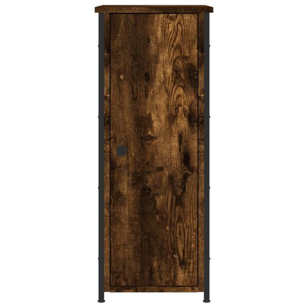 vidaXL Κομοδίνο Καπνιστή Δρυς 32 x 42 x 80 εκ. από Επεξεργασμένο Ξύλο