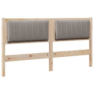 vidaXL Ταπετσαρισμένο κεφαλάρι Καφέ 150 cm Στερεά ξυλεία πεύκου