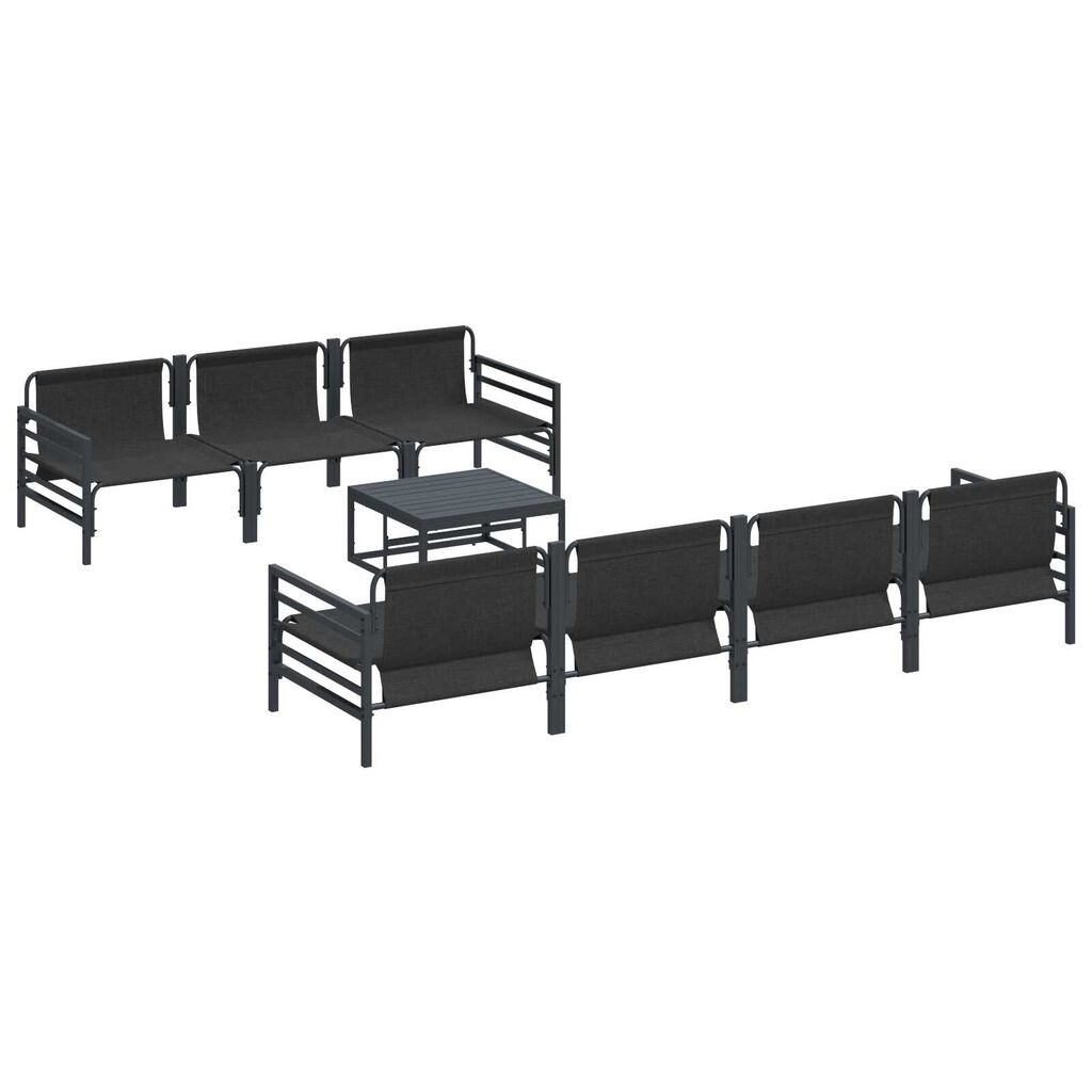 vidaXL Σετ Καναπέ Κήπου με μαξιλάρι με μαξιλάρι 8 pcs Ανθρακί 70 x 70.5 x 31.5 εκ
