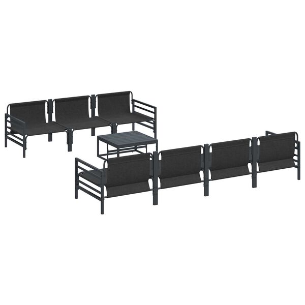 vidaXL Σετ Καναπέ Κήπου με μαξιλάρι με μαξιλάρι 8 pcs Ανθρακί 70 x 70.5 x 31.5 εκ
