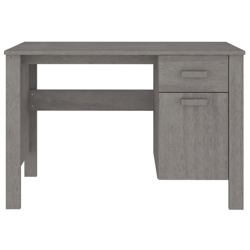 vidaXL Γραφείο HAMAR Αν. Γκρι 113 x 50 x 75 εκ. από Μασίφ Ξύλο Πεύκου