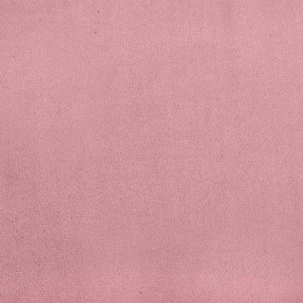vidaXL Οθωμανικό κρεβάτι με στρώμα ροζ 140x200cm Βελούδο