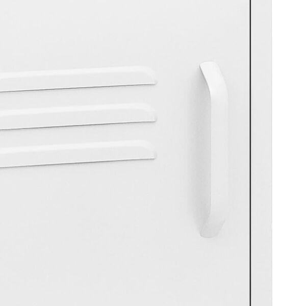 vidaXL Κομοδίνο Λευκό 35 x 35 x 51 εκ. από Ατσάλι