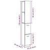 vidaXL Ντουλάπι μπάνιου Δρυς τεχνίτης 25x25x170 cm Κατασκευασμένο ξύλο