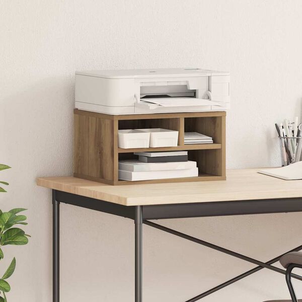 vidaXL Σταντ Εκτυπωτή με αποθήκευση artisan δρυς 40 x 32 x 22.5 εκ