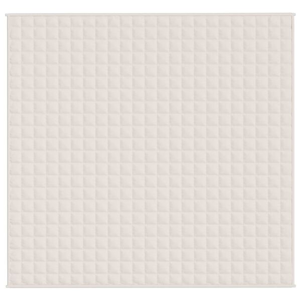 vidaXL Κουβέρτα Βαρύτητας Ανοιχτό Κρεμ 220 x 230 εκ. 15 κ. Υφασμάτινη