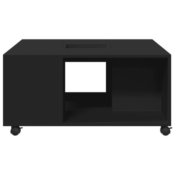 vidaXL Τραπεζάκι Σαλονιού Μαύρο 80x80x40 εκ. από Επεξεργασμένο Ξύλο