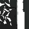 vidaXL Πύλη κήπου Μαύρη 105x155 cm Σχεδιασμός ατσαλένιου φύλλου