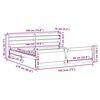 vidaXL Πλαίσιο Κρεβατιού με Κεφαλάρι 180x200 εκ. από Μασίφ Ξύλο Πεύκου