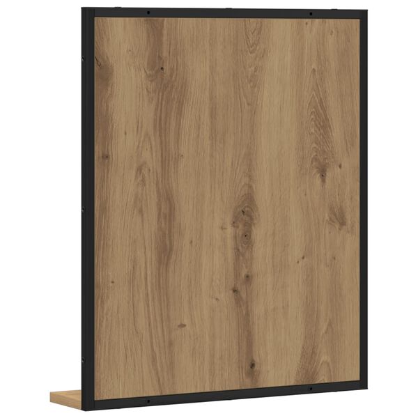 vidaXL Καθρέφτης Μπάνιου με ράφι artisan δρυς 50 x 12 x 60 εκ