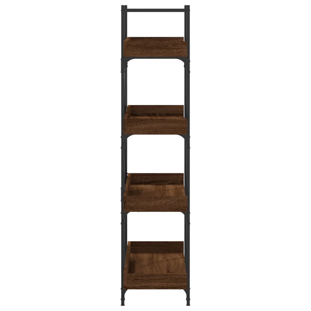 vidaXL Βιβλιοθήκη 4 Επιπέδων Καφέ Δρυς 100x33x145,5 εκ. Επεξεργ. Ξύλο