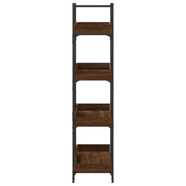 vidaXL Βιβλιοθήκη 4 Επιπέδων Καφέ Δρυς 100x33x145,5 εκ. Επεξεργ. Ξύλο