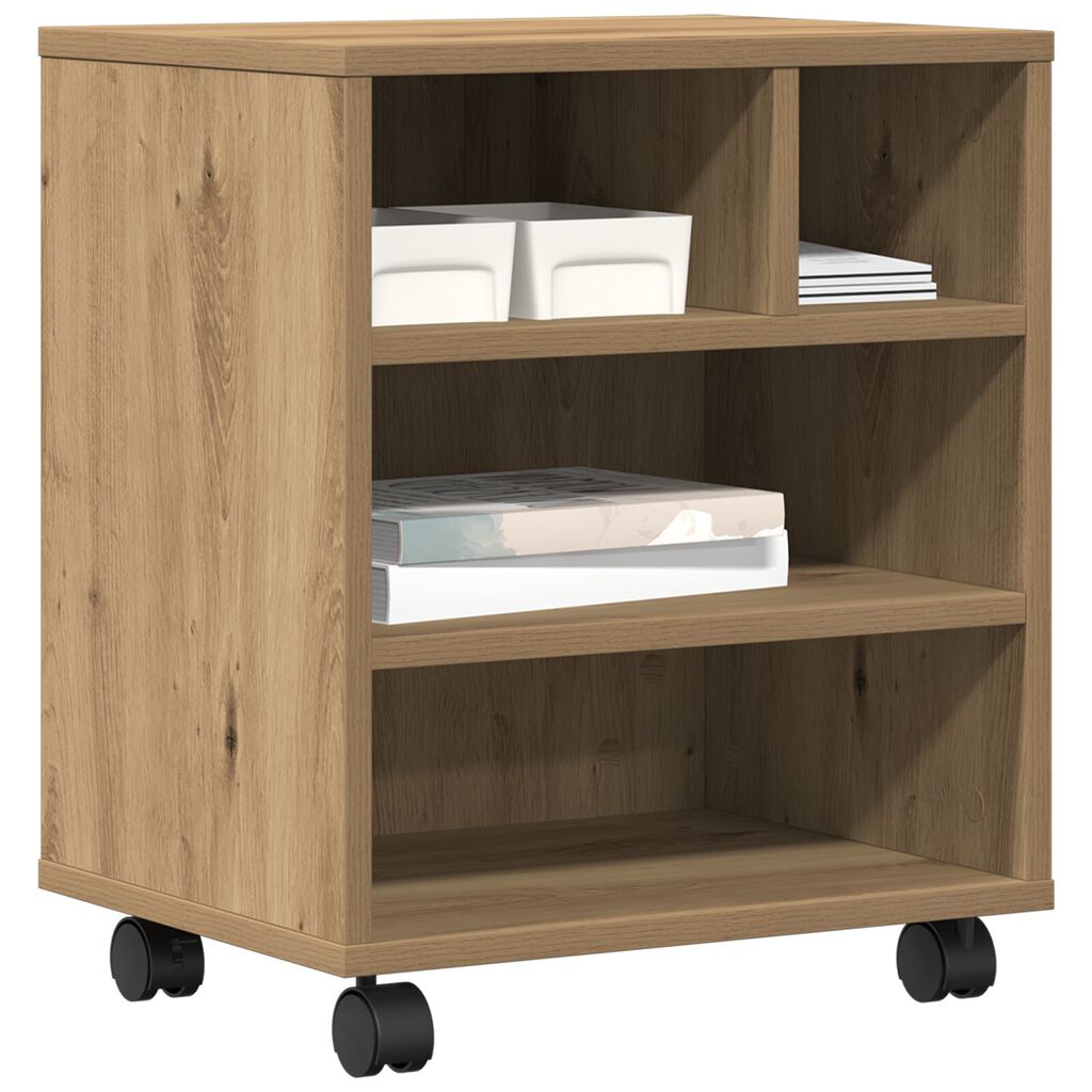 vidaXL Βάση Εκτυπωτή με Ρόδες Artisan Oak 41x32x48 εκ