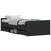 vidaXL Πλαίσιο Κρεβατιού με Κεφαλάρι & Ποδαρικό Μαύρο 90 x 200 εκ.