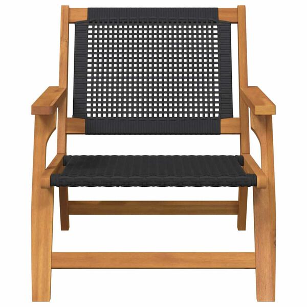 vidaXL Εξωτερικά Έπιπλα 2 pcs Μαύρο 67 x 78 x 73εκ Μασίφ ξύλο ακακίας
