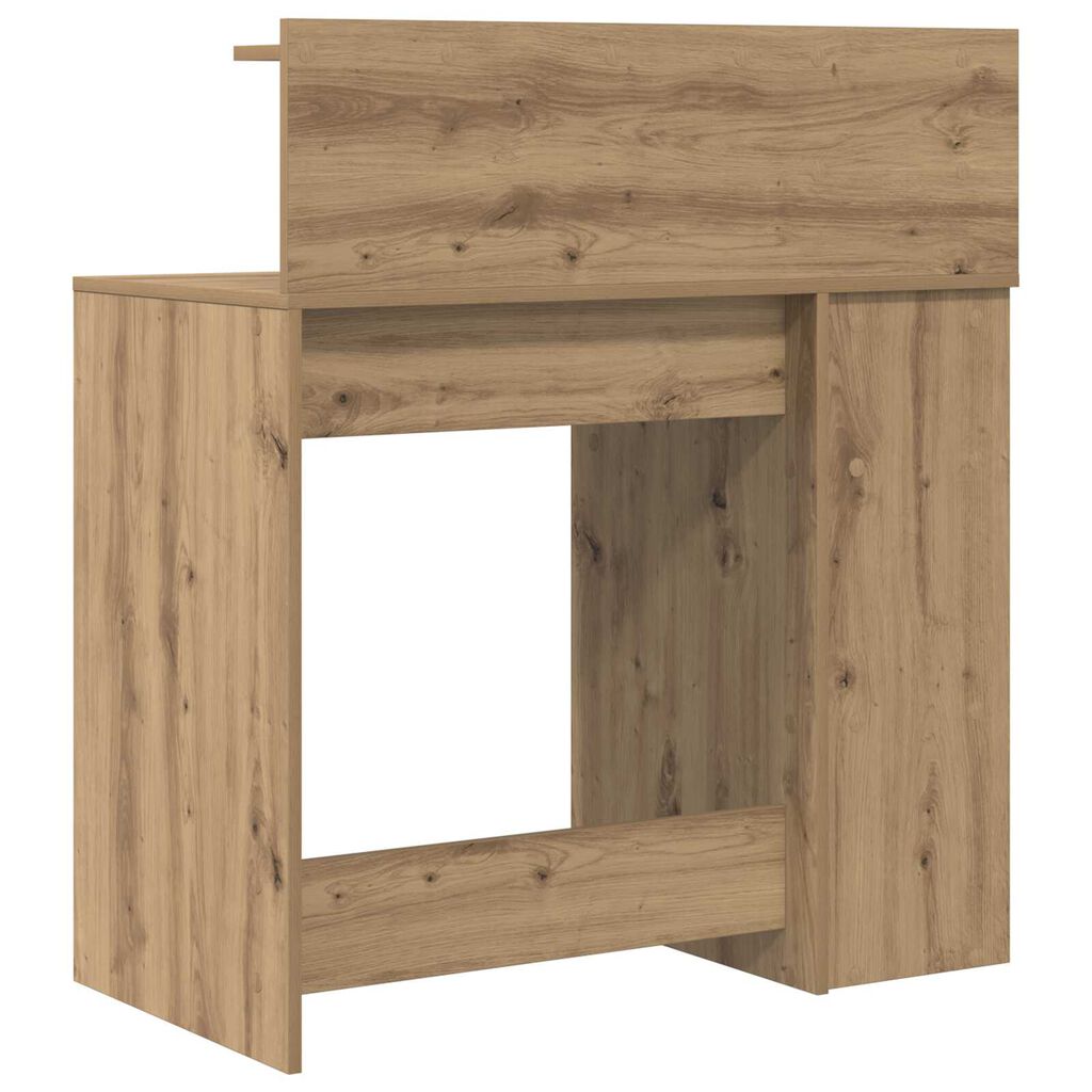 vidaXL Γραφείο με Αποθήκη Καστανός Δρυς 90x48x101.5 εκ. Επεξεργασμένο ξύλο