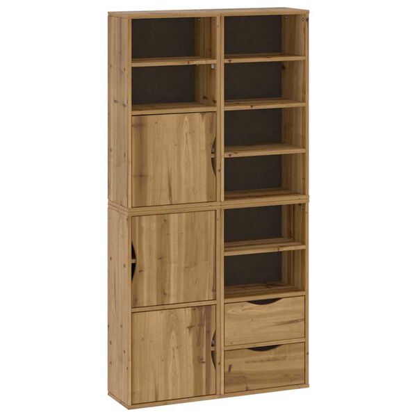 vidaXL Πλαϊνά ντουλάπια 4 τεμ. ODDA 40x24x79 εκ. από Μασίφ Ξύλο Πεύκου