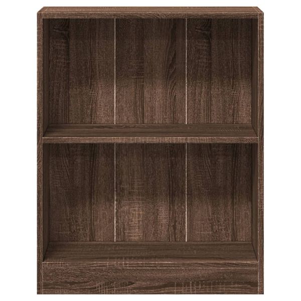 vidaXL Βιβλιοθήκη Καφέ Δρυς 60 x 24 x 76 εκ. από Επεξεργασμένο Ξύλο