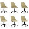 vidaXL Καρέκλες Τραπεζαρίας Περιστρεφόμενες 6 τεμ Πράσινες Υφασμάτινες
