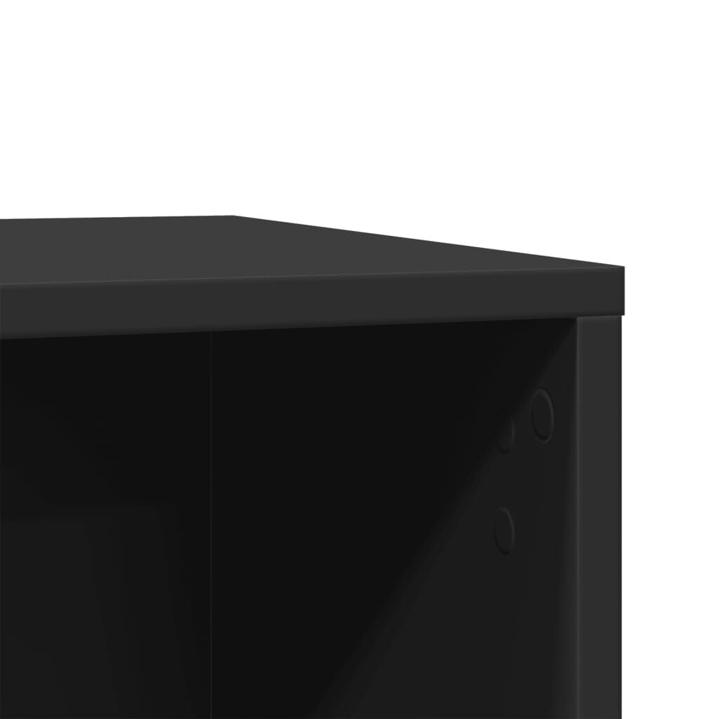 vidaXL Τουαλέτα Γάτας Περίφραξη Μαύρο 60x40x40 εκ. Επεξεργασμ. Ξύλο