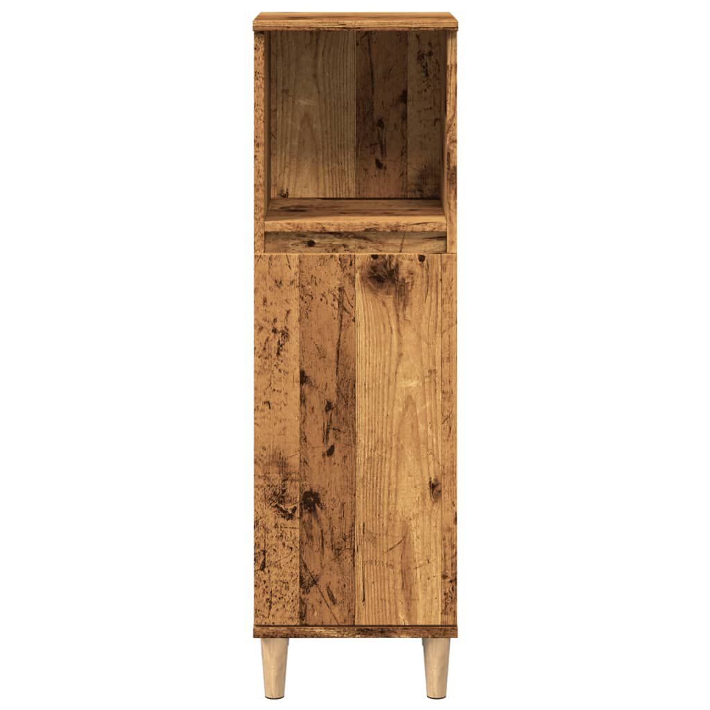 vidaXL Ντουλάπι μπάνιου Παλιό ξύλο 30x30x100 cm Κατασκευασμένο ξύλο