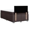 vidaXL Κρεβάτι Boxspring με Στρώμα Σκούρο Καφέ 120x200 εκ. Υφασμάτινο