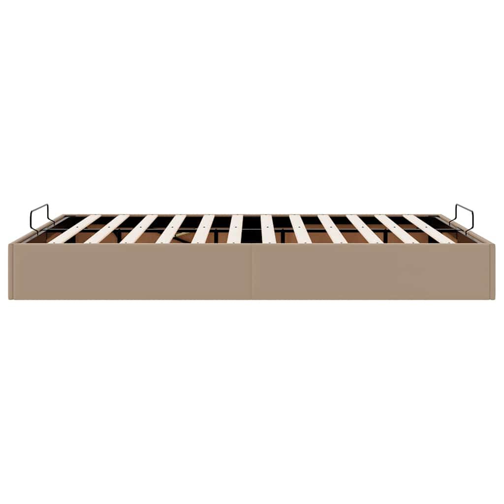 vidaXL Οθωμανικό κρεβάτι χωρίς στρώμα Cappucino 140x190cm Faux Leather