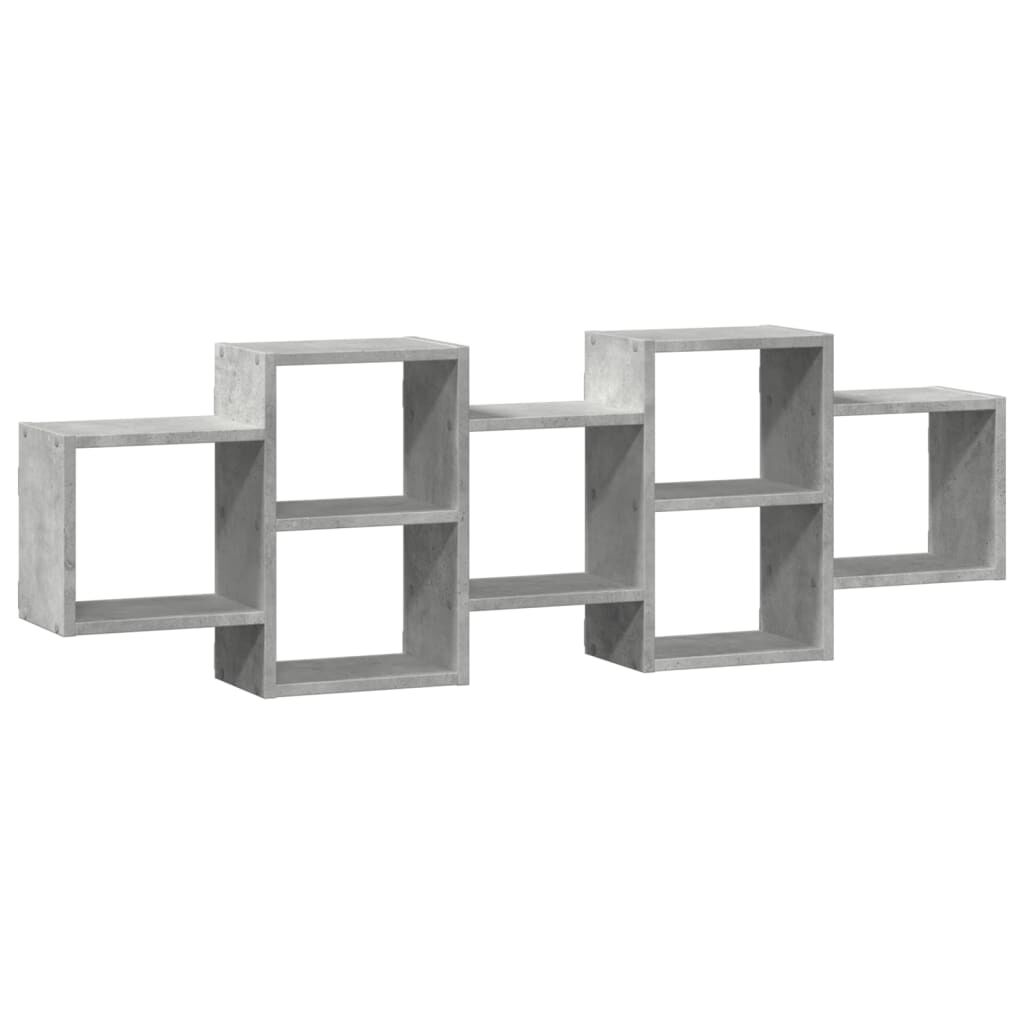 vidaXL Ραφιέρα Τοίχου Γκρι Σκυροδέματος 129x18x42 εκ. από Επεξ. Ξύλο