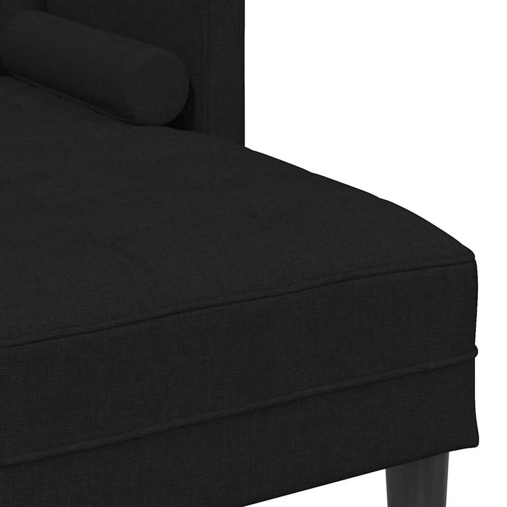 vidaXL Σετ Καναπέ Μαύρο 173 x 131 x 67 εκ ύφασμα