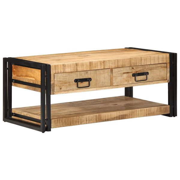 vidaXL Τραπεζάκι σαλονιού 90x50x38 cm Στερεό ακατέργαστο ξύλο Mango