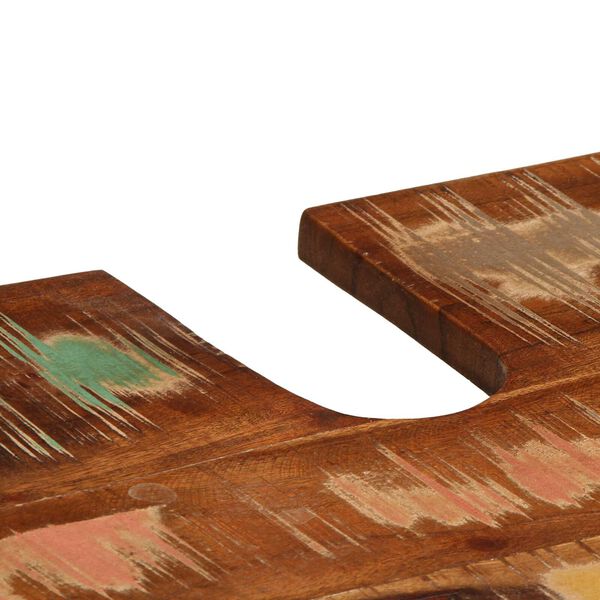 vidaXL Σετ Επίπλων Μπάνιου 4 pcs Πολύχρωμο Στερεό ανακτημένο ξύλο