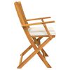vidaXL Πτυσσόμενη Καρέκλα με μαξιλάρι 6 pcs Λευκό 49 x 57.5 x 92εκ