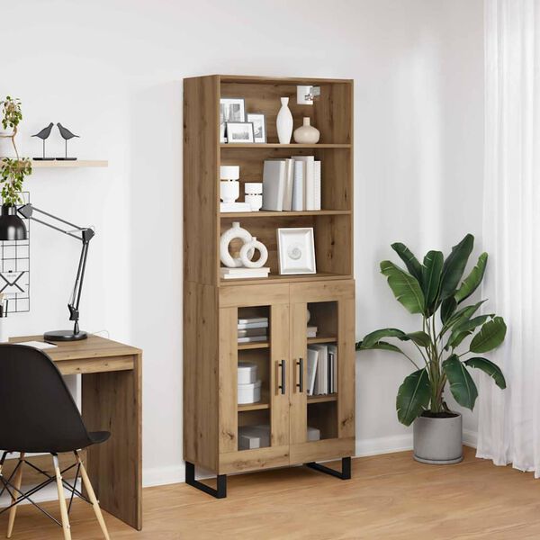 vidaXL Highboard Artisan Oak 69,5 x 34 x 180 &epsilon;&kappa;. &Epsilon;&pi;&epsilon;&xi;&epsilon;&rho;&gamma;&alpha;&sigma;&mu;έ&nu;&omicron; &xi;ύ&lambda;&omicron;