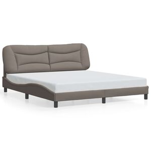 vidaXL &Sigma;&kappa;&epsilon;&lambda;&epsilon;&tau;ό&sigmaf; &Kappa;&rho;&epsilon;&beta;&alpha;&tau;&iota;&omicron;ύ &Chi;&omega;&rho;ί&sigmaf; &Sigma;&tau;&rho;ώ&mu;&alpha; Hvar Taupe 180x200 &epsilon;&kappa;. &Upsilon;&phi;&alpha;&sigma;&mu;ά&tau;&iota;&nu;&omicron;