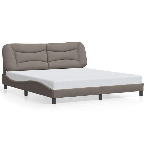 vidaXL &Sigma;&kappa;&epsilon;&lambda;&epsilon;&tau;ό&sigmaf; &Kappa;&rho;&epsilon;&beta;&alpha;&tau;&iota;&omicron;ύ &Chi;&omega;&rho;ί&sigmaf; &Sigma;&tau;&rho;ώ&mu;&alpha; Hvar Taupe 180x200 &epsilon;&kappa;. &Upsilon;&phi;&alpha;&sigma;&mu;ά&tau;&iota;&nu;&omicron;