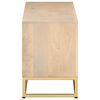 vidaXL Έπιπλο Τηλεόρασης 110 x 30 x 40 εκ. Μασίφ Ξύλο Μάνγκο & Σίδηρος