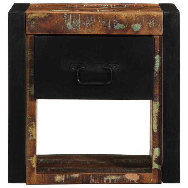 vidaXL Κομοδίνο Πολύχρωμο 40x35x40 cm Στερεό ξύλο αναγεννημένο