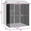 vidaXL Κλουβί Πουλιών με αποθήκευση Ανθρακί 215 x 210 x 247 εκ.