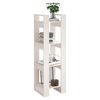 vidaXL Βιβλιοθήκη/Διαχωριστικό Χώρου Λευκό 41x35x125 εκ. Μασίφ Πεύκο