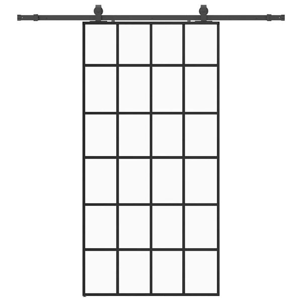 vidaXL &Sigma;&upsilon;&rho;ό&mu;&epsilon;&nu;&eta; &pi;ό&rho;&tau;&alpha; &mu;&epsilon; &sigma;&epsilon;&tau; &upsilon;&lambda;&iota;&kappa;&omicron;ύ &Mu;&alpha;ύ&rho;&omicron; 102x205 cm ESG &Gamma;&upsilon;&alpha;&lambda;ί