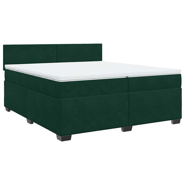 vidaXL &Kappa;&rho;&epsilon;&beta;ά&tau;&iota; Boxspring &mu;&epsilon; &Sigma;&tau;&rho;ώ&mu;&alpha; &Sigma;&kappa;&omicron;ύ&rho;&omicron; &Pi;&rho;ά&sigma;&iota;&nu;&omicron; 200x200&epsilon;&kappa;. &Beta;&epsilon;&lambda;&omicron;ύ&delta;&iota;&nu;&omicron;