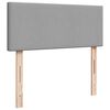 vidaXL Κρεβάτι Boxspring με Στρώμα Ανοιχτό Γκρι 120x190 εκ. Υφασμάτινο