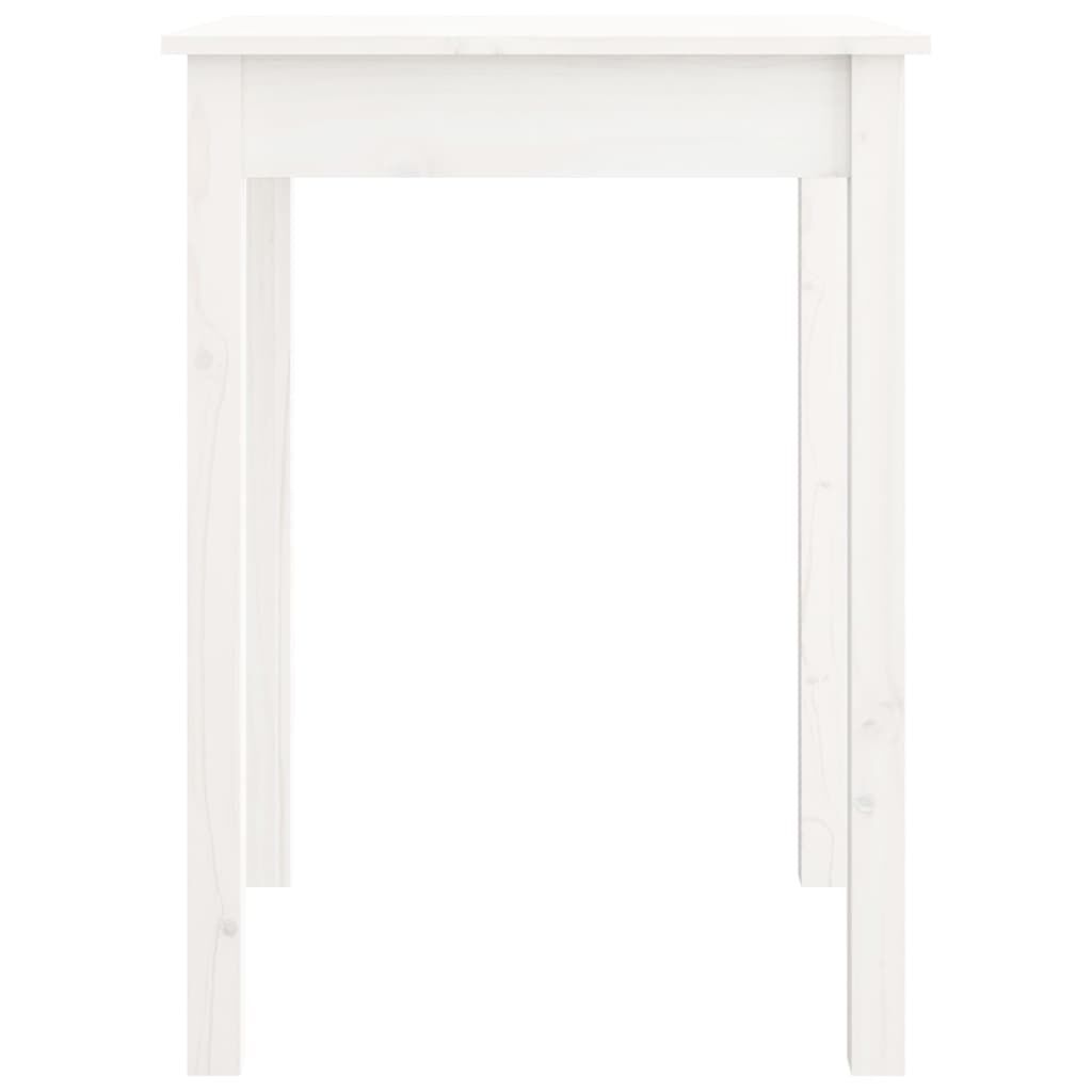 vidaXL Τραπεζαρία Λευκή 55 x 55 x 75 εκ. από Μασίφ Ξύλο Πεύκου