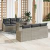 vidaXL Σετ Καναπέ Κήπου με αποθήκευση 7 pcs Ανοιχτό γκρι Πολυ ράταν