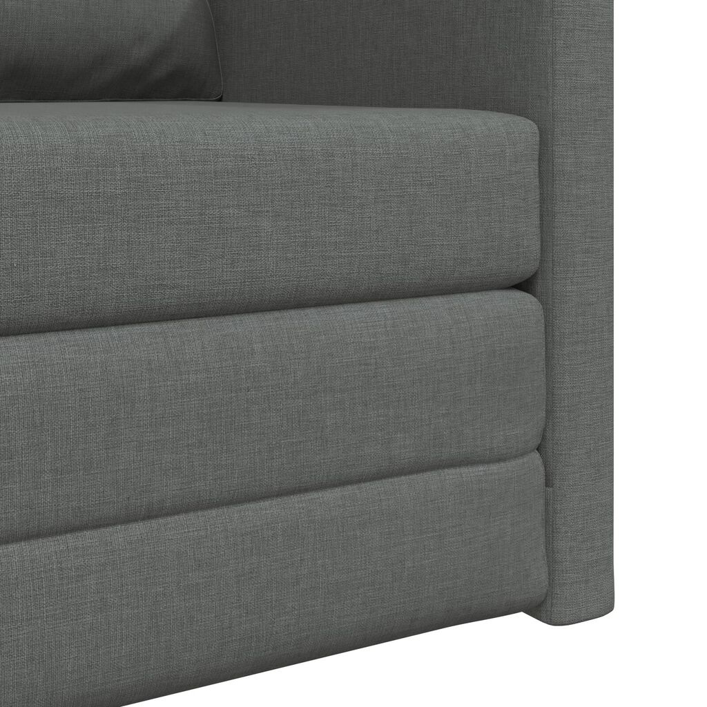 vidaXL Καναπές-Κρεβάτι Δαπέδου 2 σε 1 Σκ. Γκρι 112x174x55 εκ. Ύφασμα