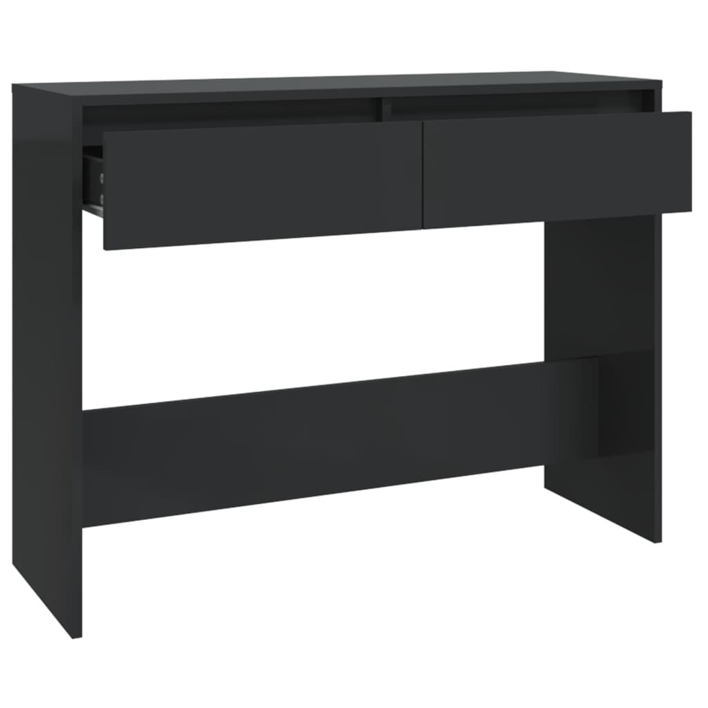 vidaXL Τραπέζι Κονσόλα Μαύρο 100x35x76,5 εκ. Επεξεργασμένο Ξύλο