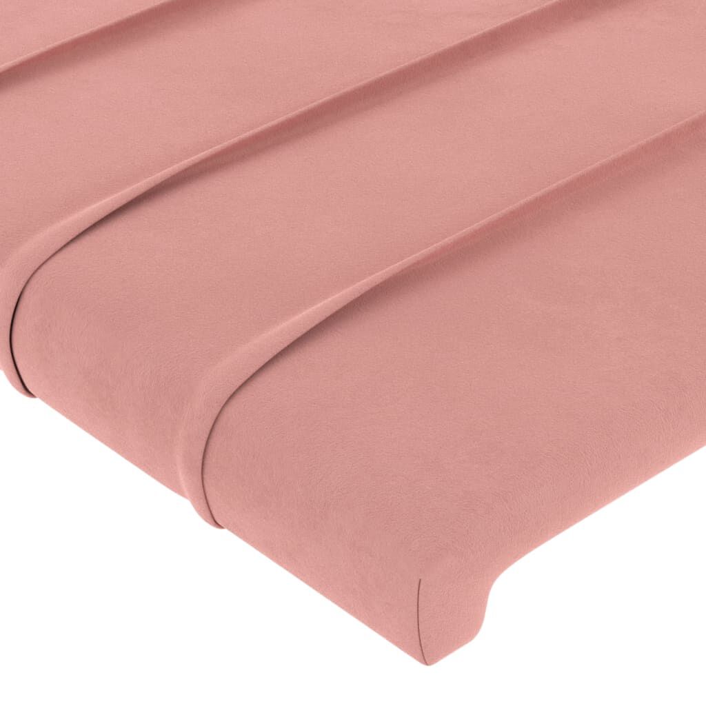 vidaXL Κεφαλάρι με Πτερύγια Ροζ 83x16x118/128 εκ. Βελούδινο