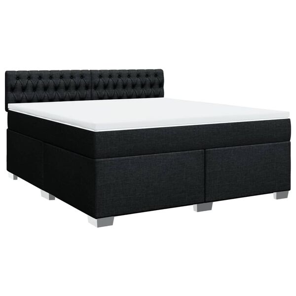 vidaXL &Kappa;&rho;&epsilon;&beta;ά&tau;&iota; Boxspring &mu;&epsilon; &Sigma;&tau;&rho;ώ&mu;&alpha; &Mu;&alpha;ύ&rho;&omicron; 180x200 &epsilon;&kappa;. &Upsilon;&phi;&alpha;&sigma;&mu;ά&tau;&iota;&nu;&omicron;